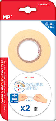 Madrid Papel Self-Adhesive Foam Double-Sided Tape Beige 19mmx15m 2pcs PA512-02