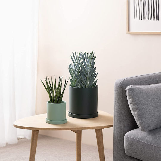 Navaris Plant Pot Ceramic Green