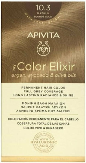 Apivita My Color Elixir Βαφή Μαλλιών Χωρίς Αμμωνία 10.3 Κατάξανθο Χρυσό 50ml