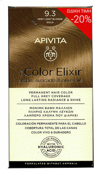 Apivita My Color Elixir Βαφή Μαλλιών Χωρίς Αμμωνία 9.3 Ξανθό Πολύ Ανοιχτό Χρυσό 50ml