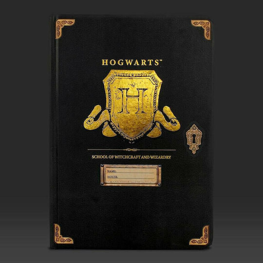 Blue Sky Studios Harry Potter Hogwarts Shield Тетрадка A5 На райета Черен
