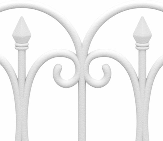vidaXL Kunststoffgartenbordüre in Weiß Farbe 60x32.5cm Satz mit 17 Stück