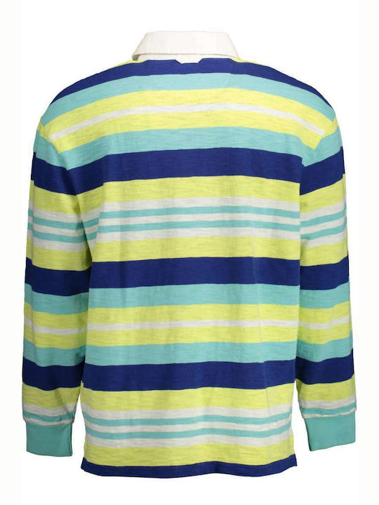 Gant Bluza Bărbătească cu Mânecă Lungă Polo Yellow/Blue