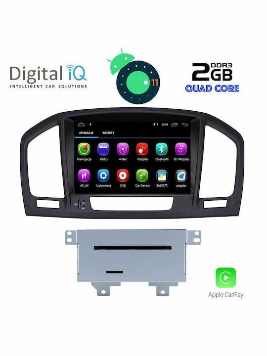 Digital IQ Car Audio System for Opel Insignia Audi A7 Saab 9-5 2008-2013 (Bluetooth/USB/AUX/WiFi/GPS/Apple-Carplay/CD) with Touch Screen 8"