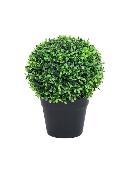 vidaXL Künstliche Pflanze im Topf Buxus (Gewöhnlicher Buchsbaum) Grün 32cm 2Stück