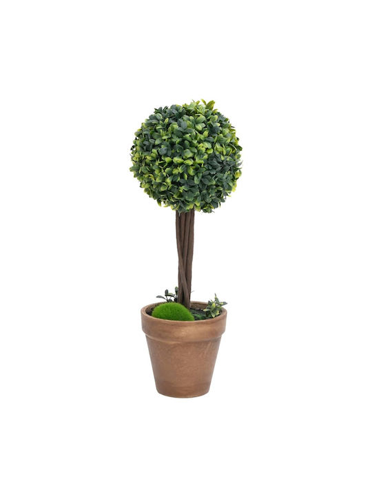 vidaXL Artificial Plant in Pot Buxus (Common box) Green 56cm 2pcs