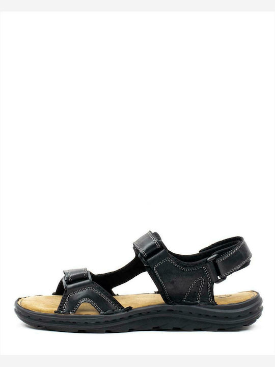 Gale Leder Herrensandalen in Schwarz Farbe