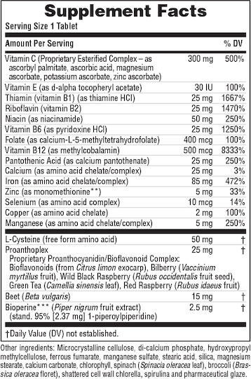 Nature's Plus Hema-Plex Iron with Synergistic Factors Iron 30 tabs