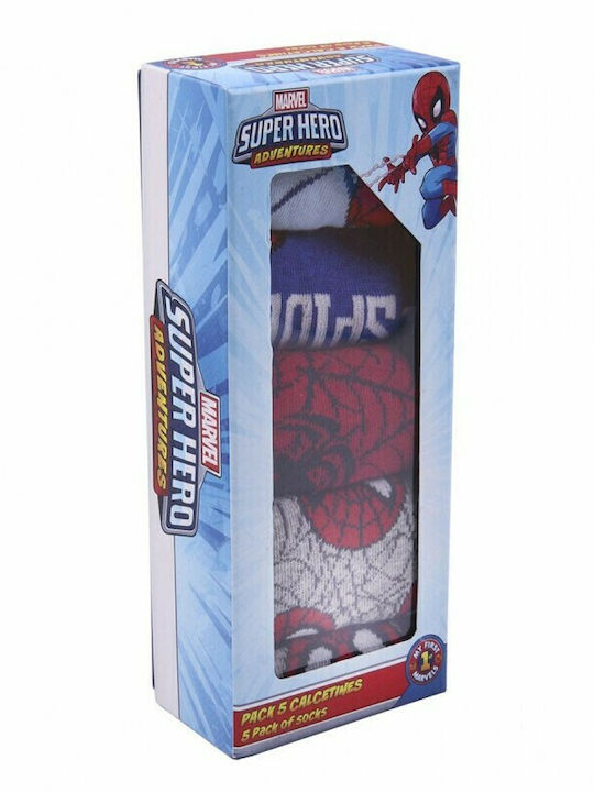 Cerda Șosete Pentru Copii Înălțime Până La Genunchi Spiderman Multicolore 5 Perechi