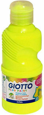 Giotto Extra Quality Tempera Colour Paint Bottle 250ml Yellow Fluo