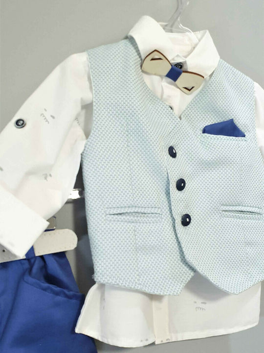 Guy Laroche Baptism Suit Blue 6 Pieces