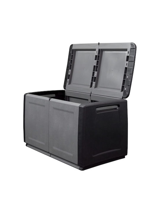 vidaXL Polypropylene Outdoor Storage Box 230lt Gray 96x53x57cm
