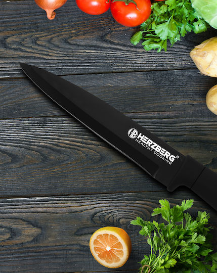 Herzberg Knife Set with Block from Stainless Steel 7pcs