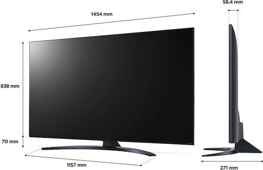 LG Smart Τηλεόραση 65" 4K UHD LED 65NANO766QA HDR (2022)