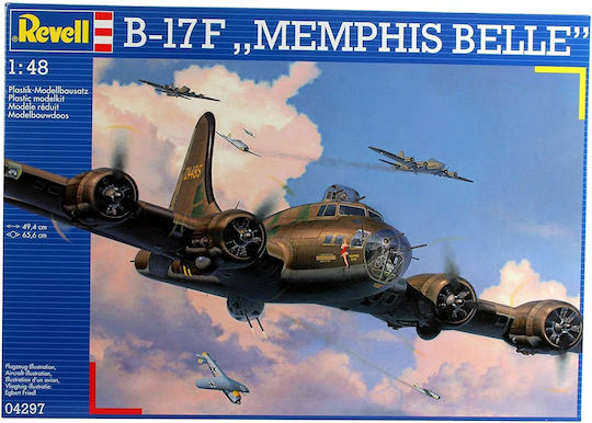 Revell B-17F Memphis Belle Modeling Figure Airplane Green 107 Pieces in Scale 1:48 49.4x65.6cm.