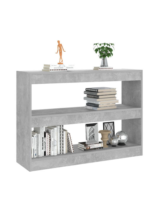 Grey Bookcase 100x30x72cm