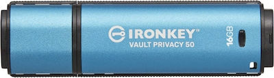 Kingston IronKey Vault Privacy 50 256GB USB 3.2 Stick Albastru