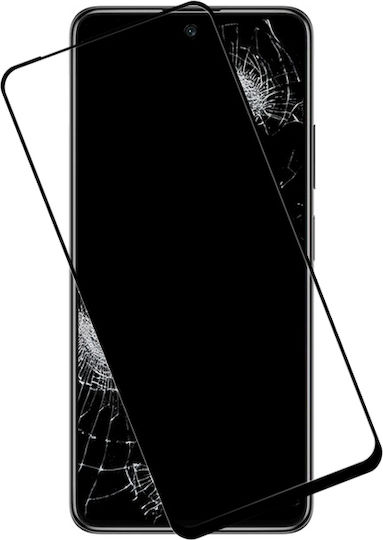 Crong Crong 7D Nano Flexible Glass - Fullface Αντιχαρακτικό Υβριδικό Γυαλί Οθόνης Μαύρο (Poco M4 Pro 5G)