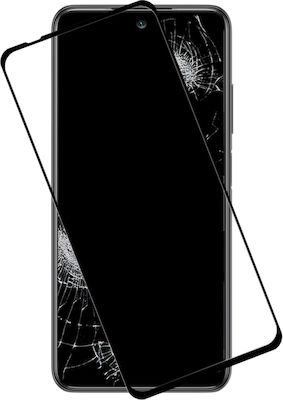 Crong 7D Nano Flexible 0.3mm Full Face Tempered Glass Μαύρο (Redmi Note 10 5G / Poco M3 Pro)