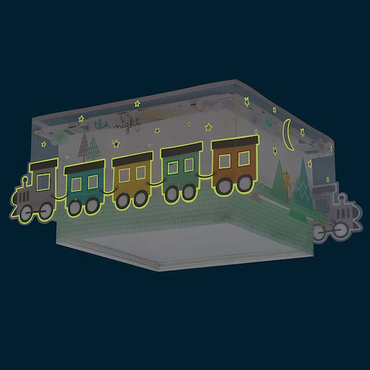 Ango Night Train Einfaches Licht Kinderdeckenleuchte Deckenleuchte montieren 15W mit Fassung E27 Mehrfarbig 37.5x16.5cm