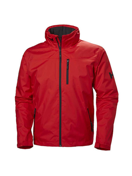 Helly Hansen Hooded Men's Winter Jacket Waterproof Red