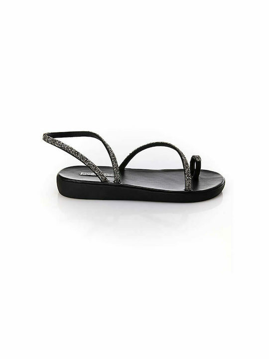 Sofia Manta Women's Flat Sandals Flatforms Black/Gun