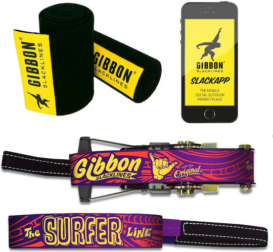 Gibbon Slacklines Surferline Ιμάντας Ισορροπίας 30m x 5cm Ροζ