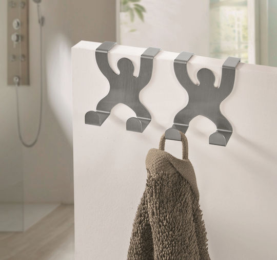 Kleine Wolke Door Hook 2 Slots Metallic