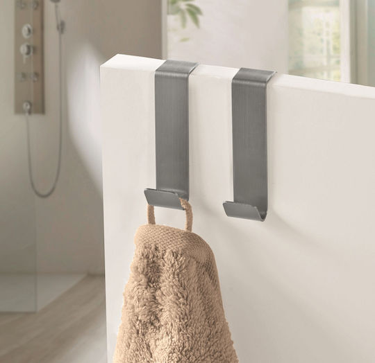 Kleine Wolke Single Slot Metal Door Hook 2x2x4.5cm 2 Pieces