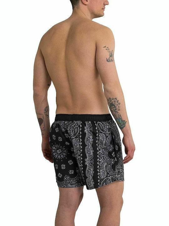 Replay Men's Swimwear Shorts Black with Patterns