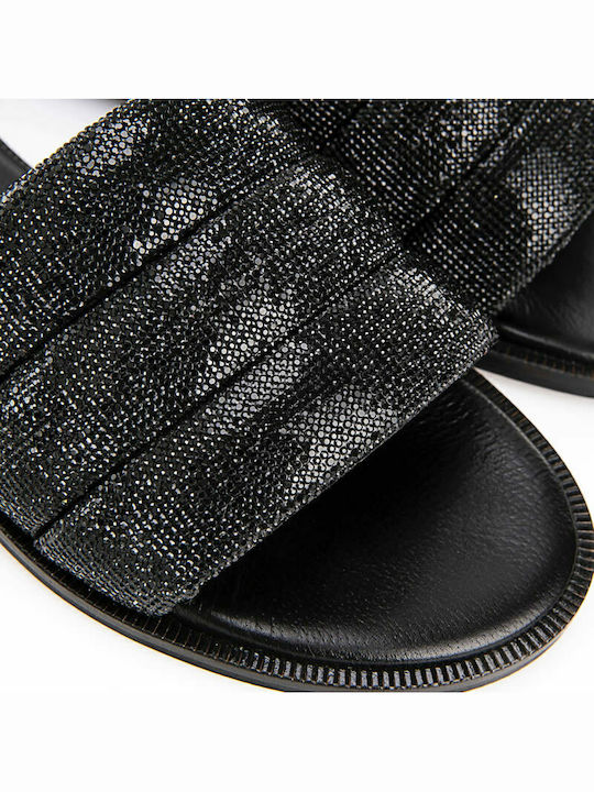Women's Flat Sandals in Black Color