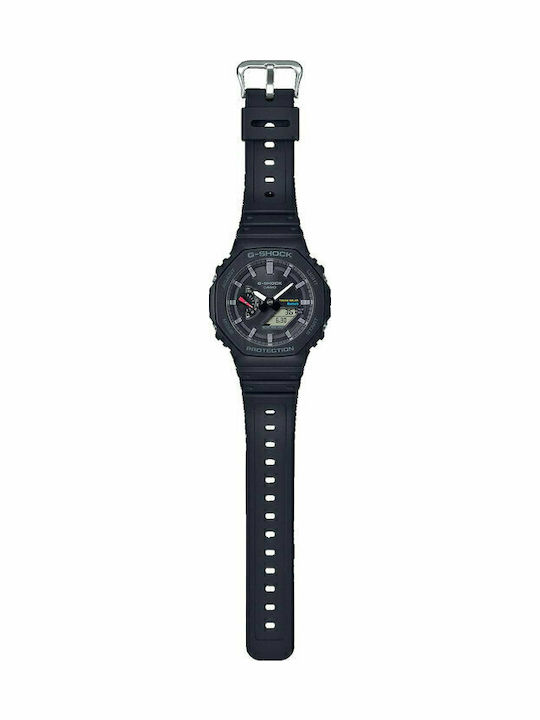 Casio G-Shock Ανδρικό Ρολόι 45.4mm Χρονογράφος Solar με Μαύρο Καουτσούκ Λουράκι