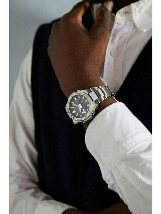 Casio G-Shock G-Steel Men's Watch 49mm Battery with Silver Metal Bracelet