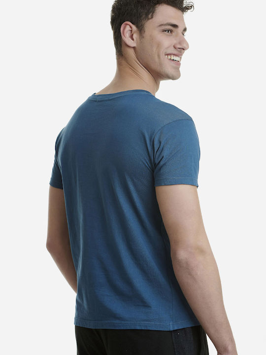 Walk Herren T-Shirt Kurzarm Marineblau