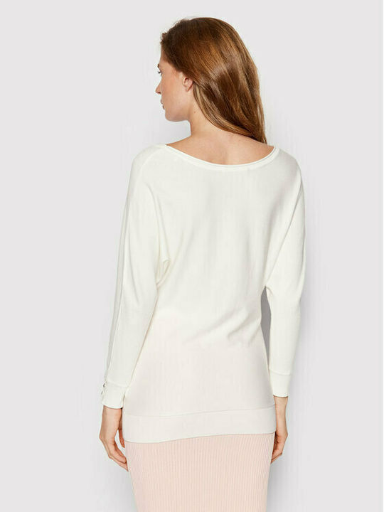 Guess Adele Damen Langarm Pullover Weiß