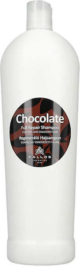 Kallos Chocolate Full Repair Shampoos Reconstruction/Nourishment & Hydration for Dry Hair 1000ml