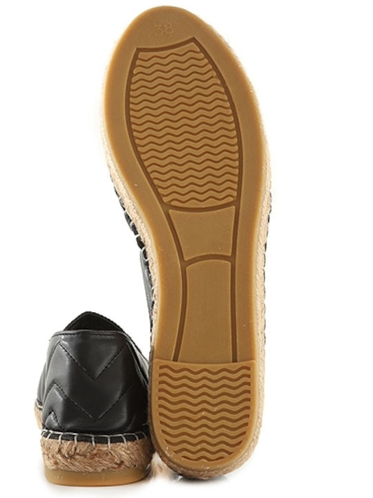 Eravena Women's Leather Espadrilles Black