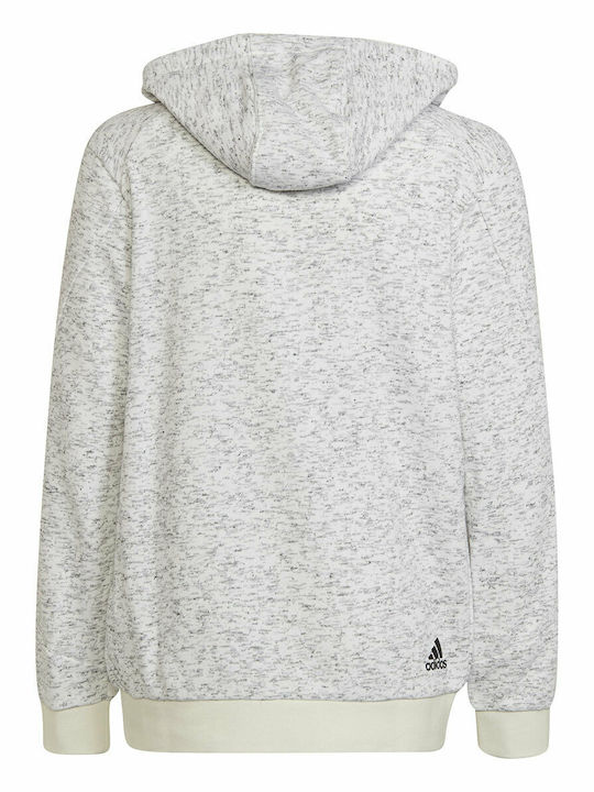 adidas Παιδικό Φούτερ με Κουκούλα και Τσέπες Λευκό