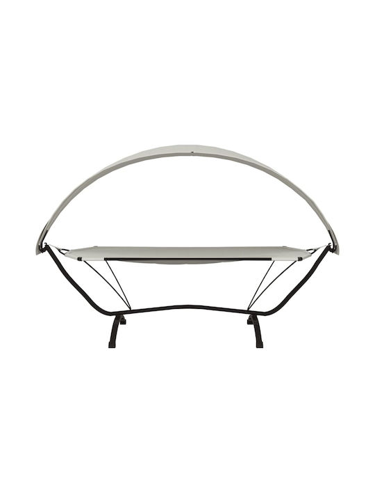 vidaXL Single Hammock with Stand Cream 274x114.5cm