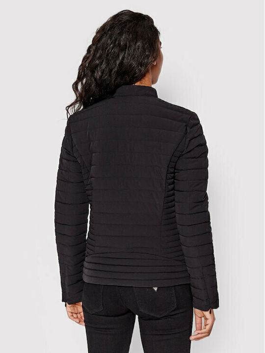 Vona Kurz Damen Puffer Jacke für Winter Jet Black
