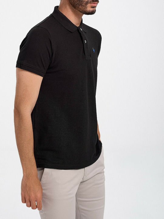 Polo Bluza Cu Mânecă Scurtă Neagră