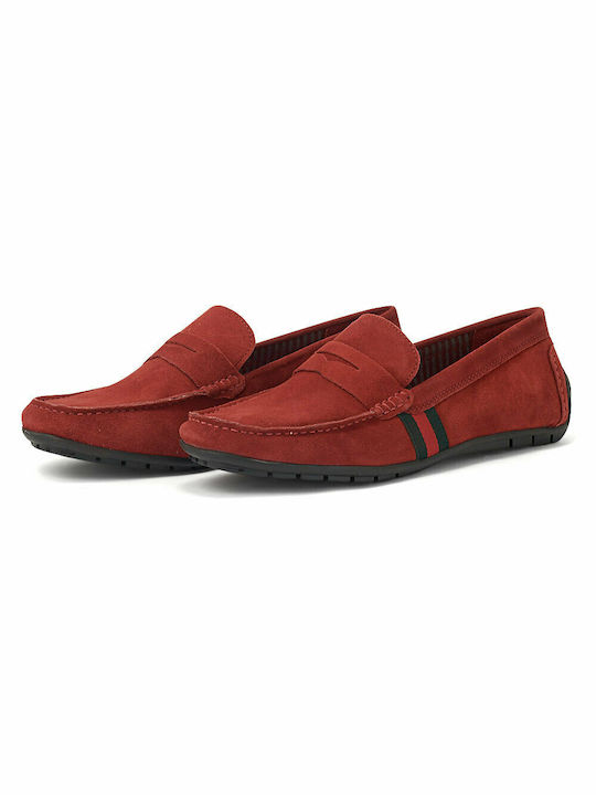 Men's Suede Moccasins Red GL2807-M08