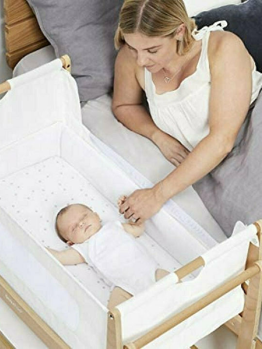 Snuz Leagăn SnuzPod 4 cu Saltea și Deschidere Laterală Natural