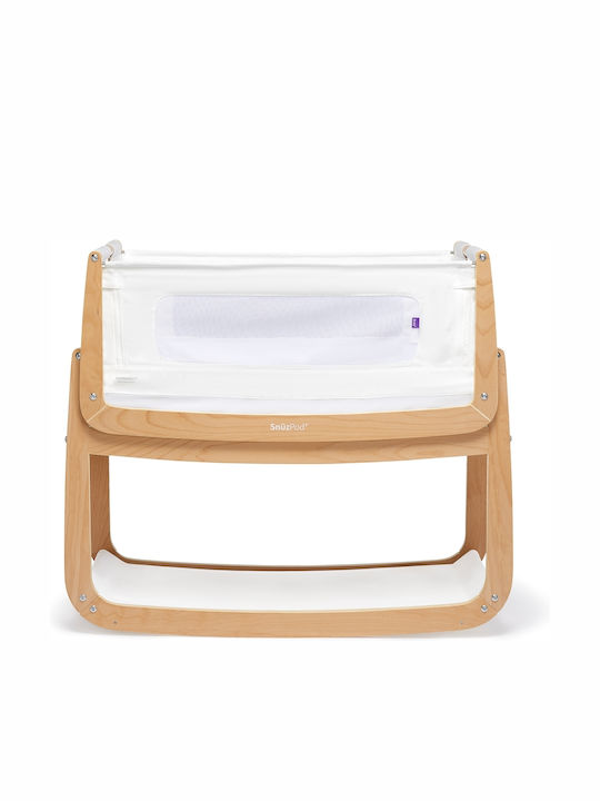 Snuz Cradle SnuzPod 4 with Mattress and Side Opening Natural