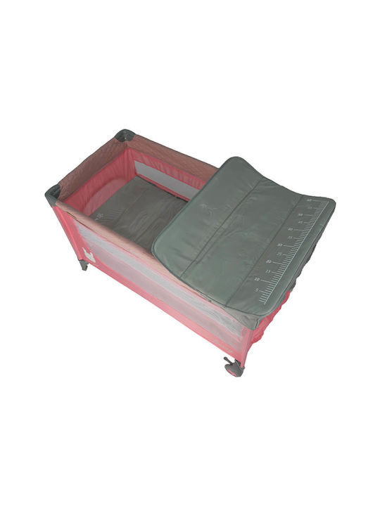 Bebe Stars Comfort Bunny Laufstall 2 Ebenen mit Wickeltisch & Matratze Rosa 125x65cm