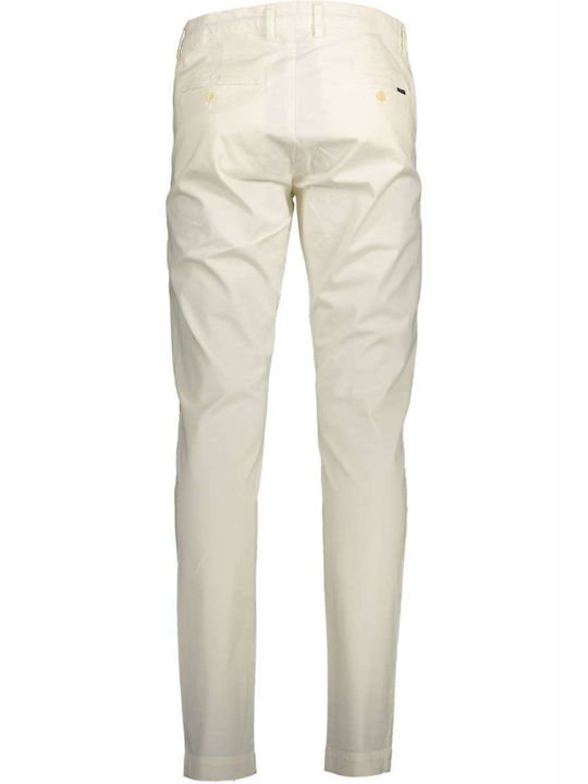 Gant Ανδρικό Παντελόνι Chino σε Slim Εφαρμογή Λευκό