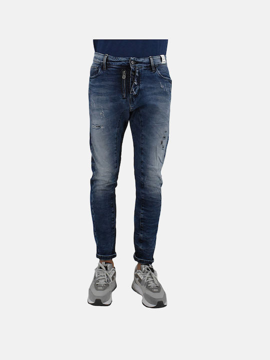 Milan B3655 Men's Jeans Pants Elastic with Skinny Fit Navy Blue
