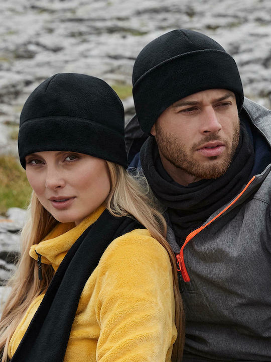 Ανδρικός Fleece Beanie Σκούφος σε Μαύρο χρώμα