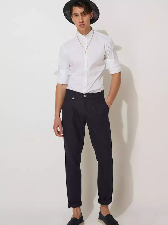 Trousers Chino Elastic in Slim Fit Navy Blue