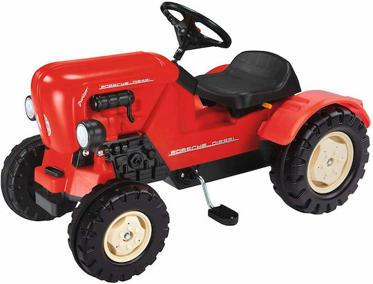 Big Porsche Diesel Junior Pedal Tractor Ride On for 3+ Months Red